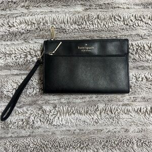 Kate Spade Black Leather Wristlet